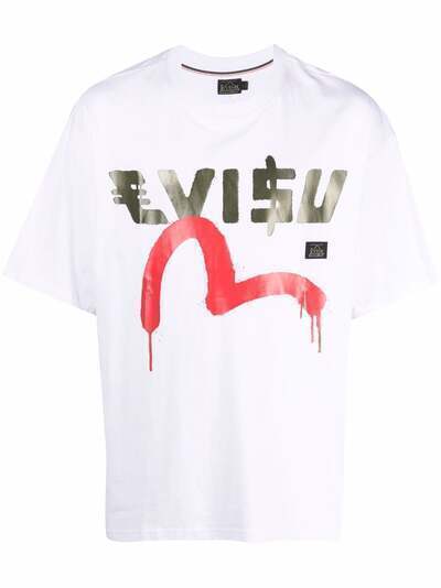 Evisu logo-print cotton T-shirt