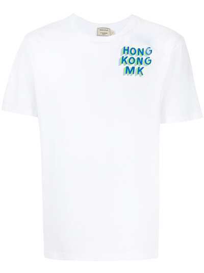 Maison Kitsuné футболка с надписью Hong Kong