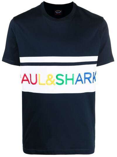 Paul & Shark футболка с вышитым логотипом