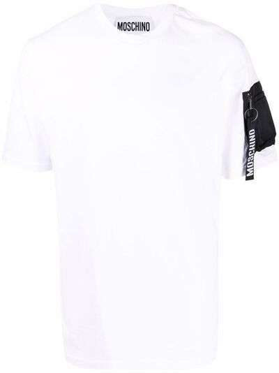 Moschino футболка с карманом на рукаве