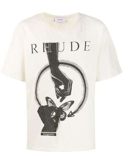 Rhude футболка Passing Butterfly с логотипом