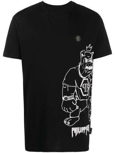 Philipp Plein футболка с принтом граффити и круглым вырезом