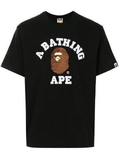 A BATHING APE® футболка с аппликацией и логотипом