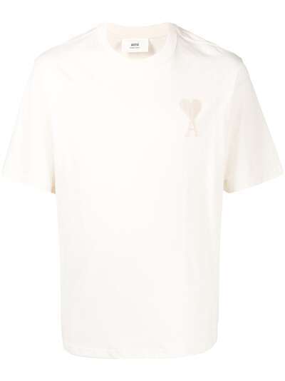 AMI Paris футболка с нашивкой-логотипом и короткими рукавами