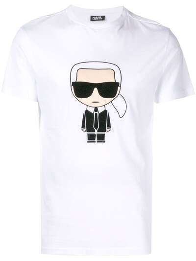 Karl Lagerfeld футболка с вышивкой 'Ikonik'