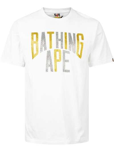 A BATHING APE® футболка NYC с блестками