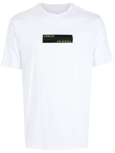 Armani Exchange футболка с нашивкой-логотипом