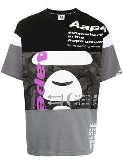 AAPE BY *A BATHING APE® футболка со вставками