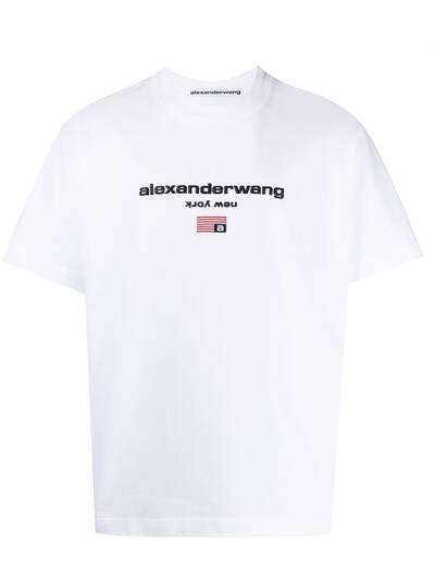 Alexander Wang футболка с тисненым логотипом