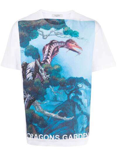 Valentino футболка с принтом Dragons Garden