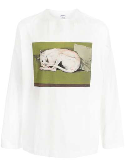 LOEWE футболка с принтом Greyhound
