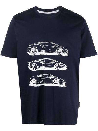 Automobili Lamborghini car-print crewneck T-shirt