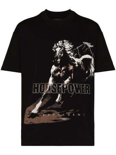 Represent REPRESENT HORSE POWER PRNT SS TEE BLK