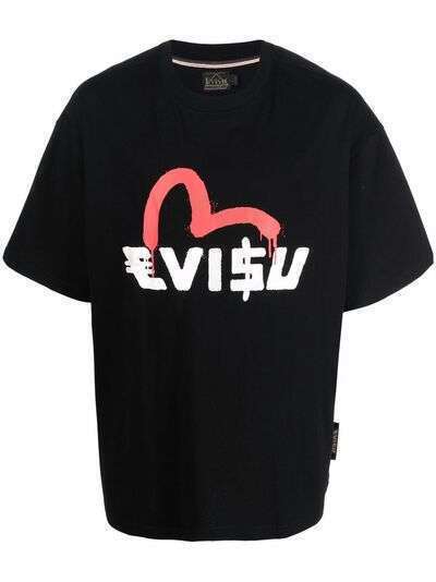 Evisu logo-print cotton T-shirt