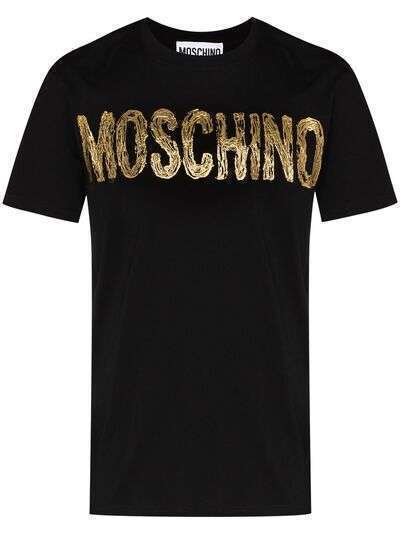 Moschino футболка с эффектом разбрызганной краски