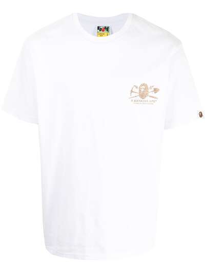 A BATHING APE® футболка с логотипом на спине