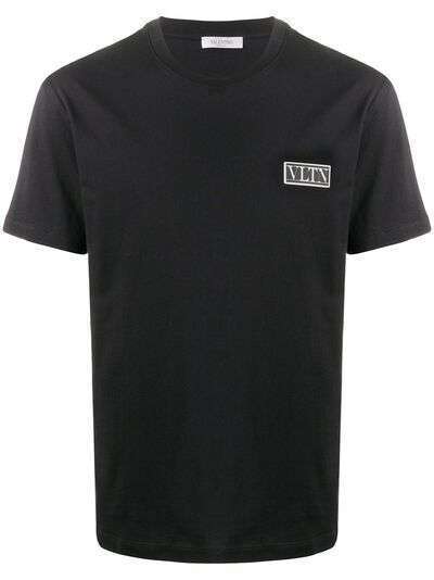 Valentino футболка с нашивкой-логотипом VLTN