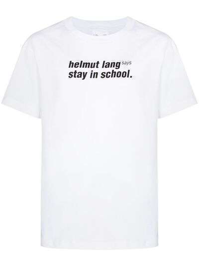 Helmut Lang футболка с принтом Stay in School
