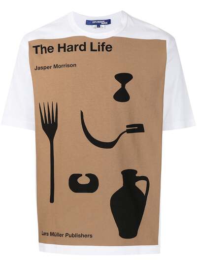 Junya Watanabe MAN футболка The Hard Life с графичным принтом