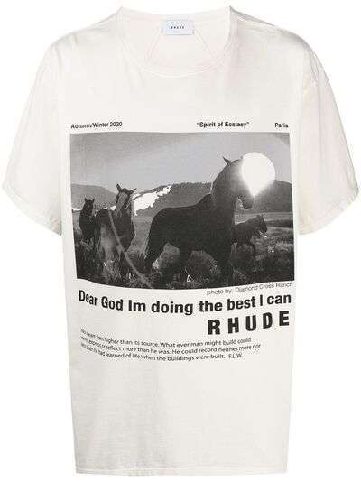 Rhude футболка с фотопринтом