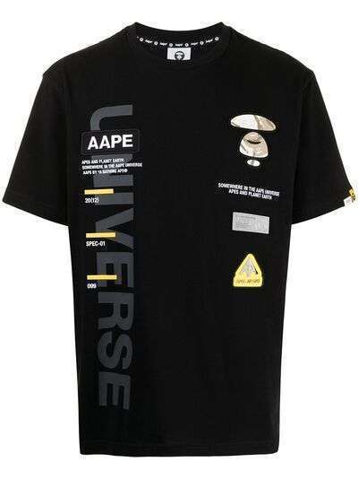 AAPE BY *A BATHING APE® футболка с нашивкой-логотипом