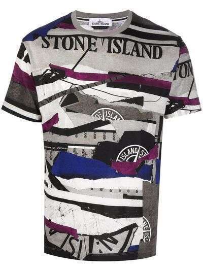Stone Island футболка с принтом