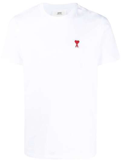 AMI Paris футболка с короткими рукавами и вышитым логотипом