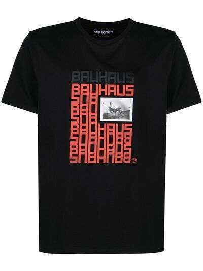 Neil Barrett футболка с принтом Bauhaus