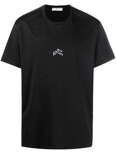 Givenchy футболка с вышитым логотипом