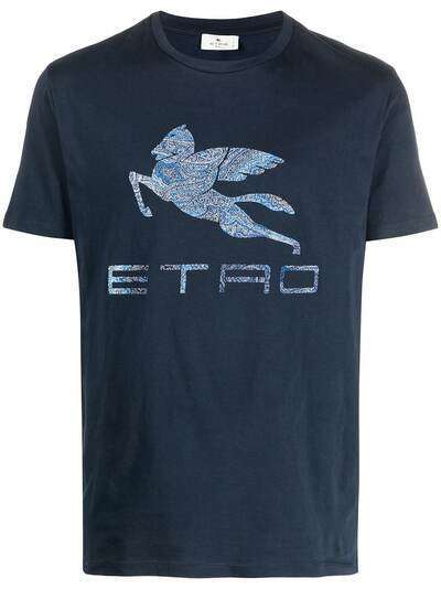 ETRO футболка с жаккардовым логотипом