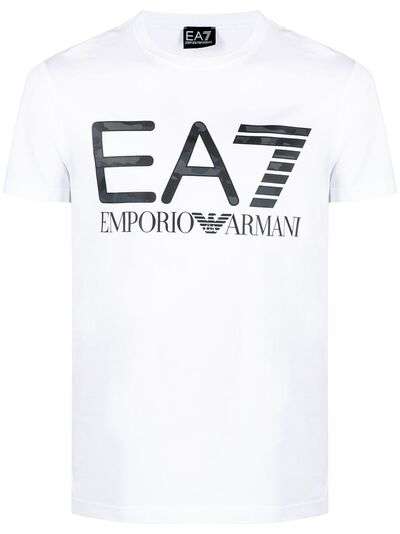 Ea7 Emporio Armani футболка с камуфляжным логотипом