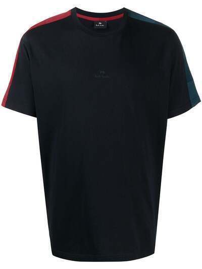 PS Paul Smith футболка оверсайз с полосками на плечах