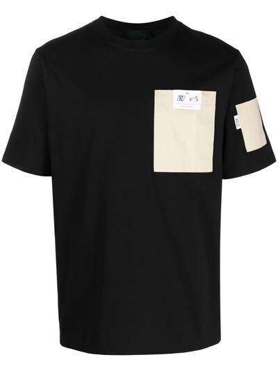 Xander Zhou футболка с контрастным карманом