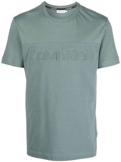 Calvin Klein футболка с тисненым логотипом