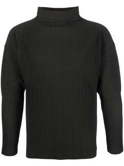 Homme Plissé Issey Miyake full pleated roll-neck top