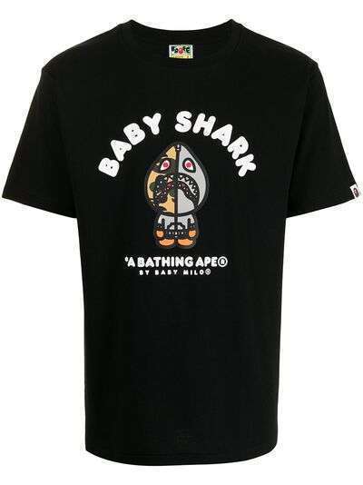 A BATHING APE® футболка Babyilo Shark с графичным принтом