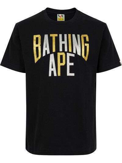 A BATHING APE® футболка NYC с логотипом и блестками