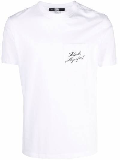 Karl Lagerfeld футболка Kl Signature с карманом