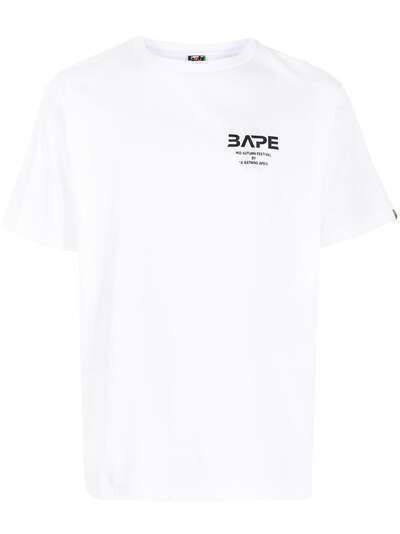 A BATHING APE® футболка с круглым вырезом и логотипом