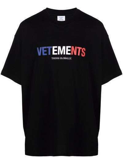 VETEMENTS футболка оверсайз с логотипом