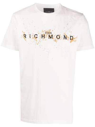 John Richmond футболка с вышитым логотипом