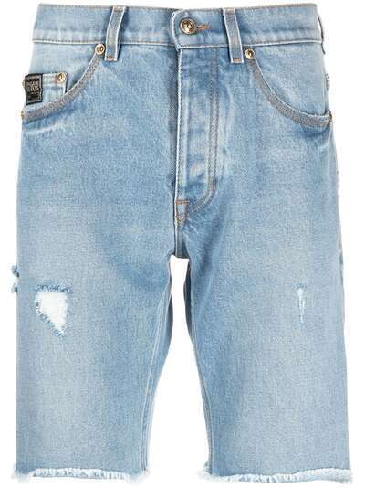 Versace Jeans Couture джинсовые шорты с эффектом потертости