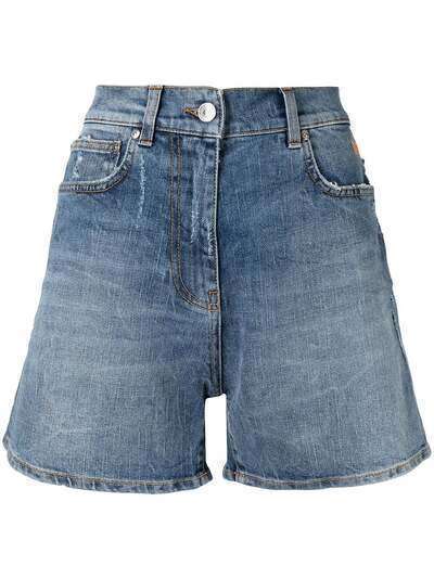 MSGM джинсовые шорты с завышенной талией