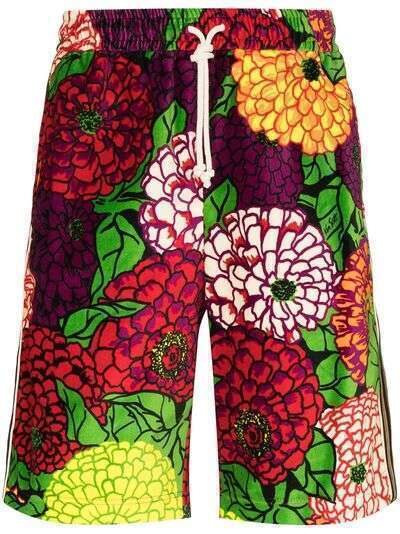 Gucci спортивные шорты с цветочным принтом из коллаборации с Ken Scott