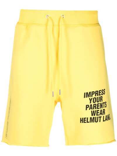 Helmut Lang спортивные шорты с надписью