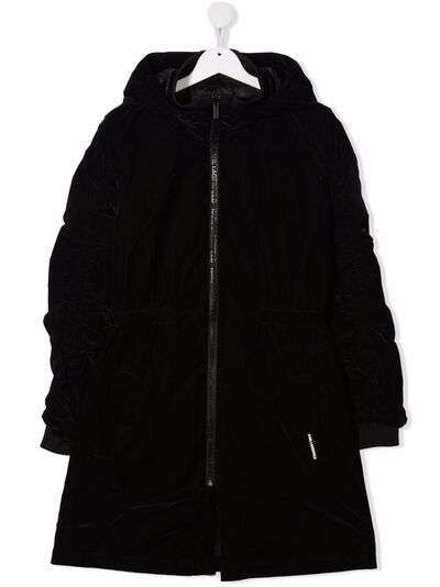 Karl Lagerfeld Kids пальто на молнии с капюшоном