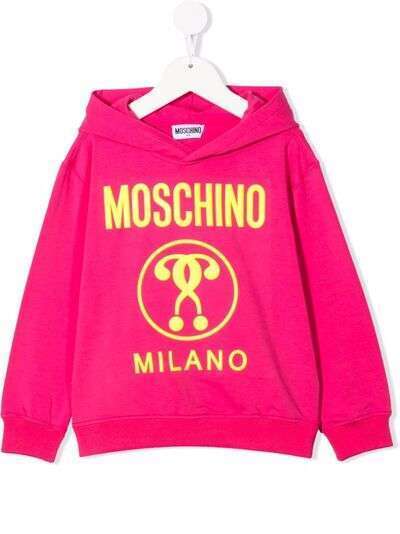 Moschino Kids худи с тисненым логотипом