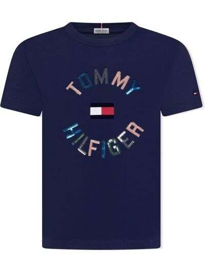 Tommy Hilfiger Junior футболка с пайетками