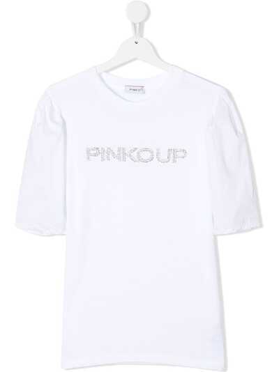 Pinko Kids футболка с кристаллами