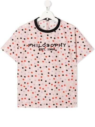 Philosophy Di Lorenzo Serafini Kids футболка в горох с логотипом